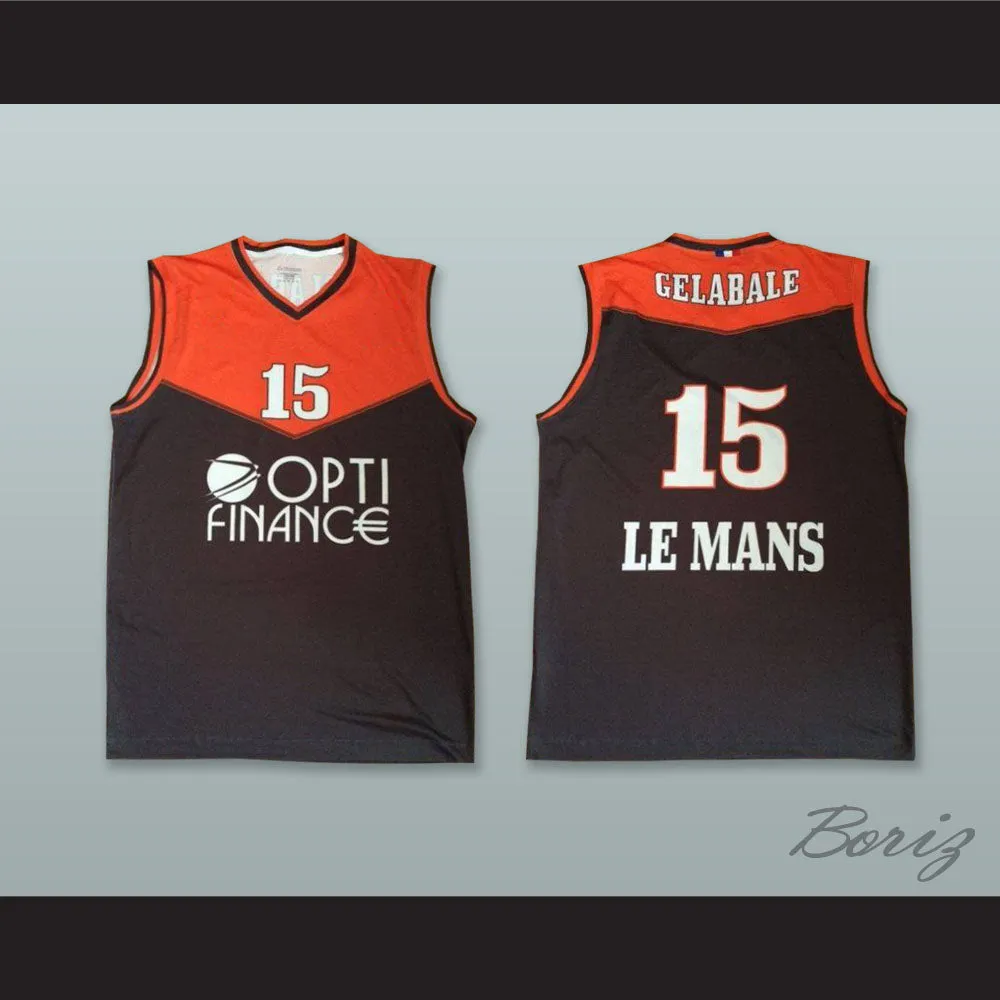 Mickael Gelabale 15 France Black Basketball Jersey