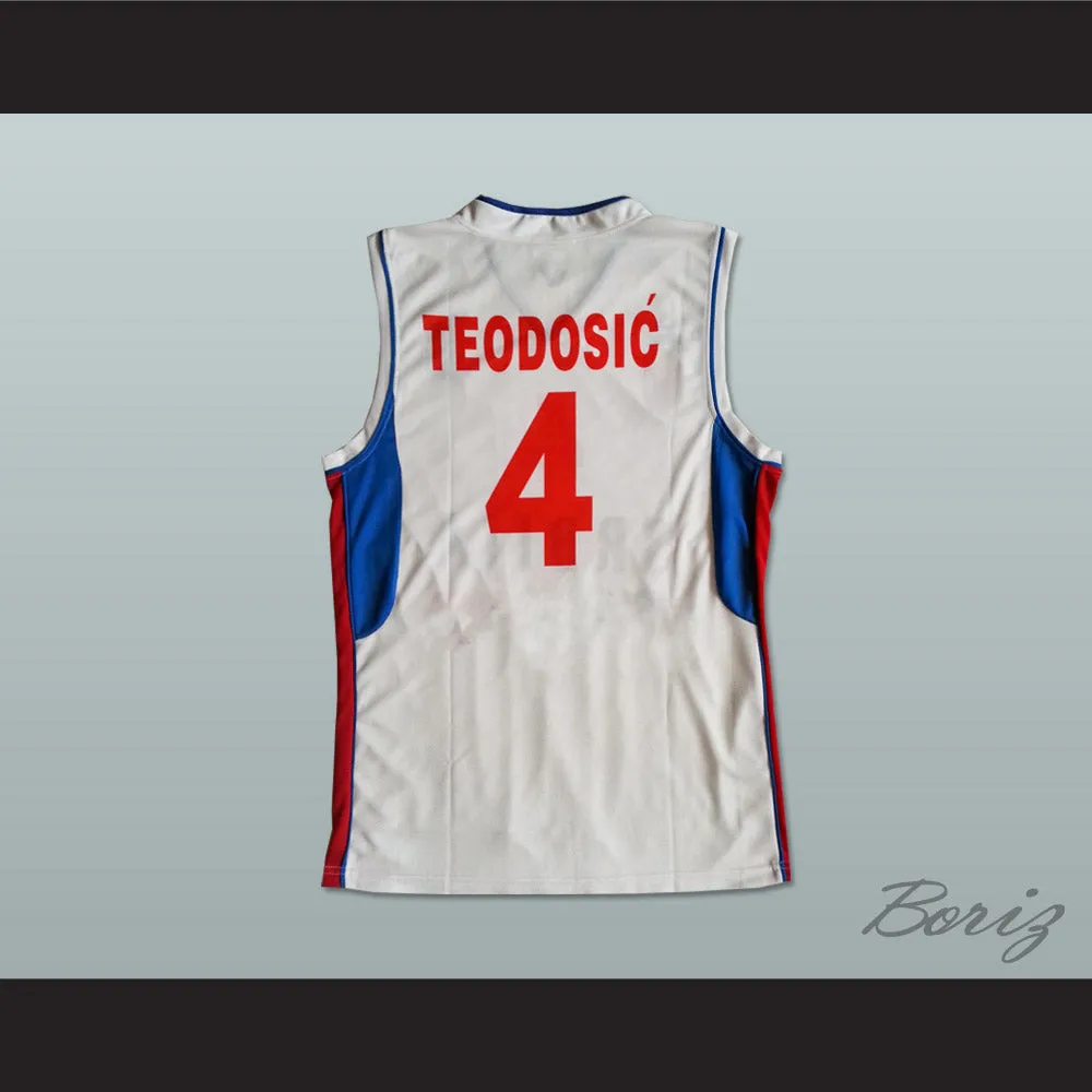 Milos Teodosic 4 Serbia White Basketball Jersey