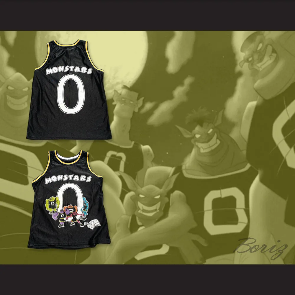 Monstars 0 Black Basketball Jersey Space Jam