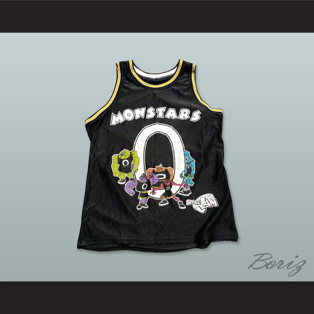 Monstars 0 Black Basketball Jersey Space Jam
