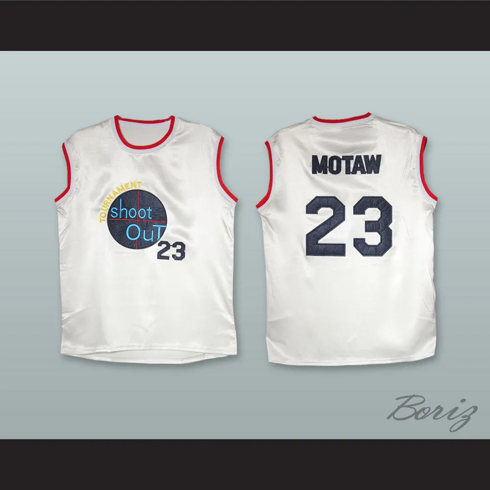 Motaw 23 Tournament Shoot Out White Silk Basketball Jersey