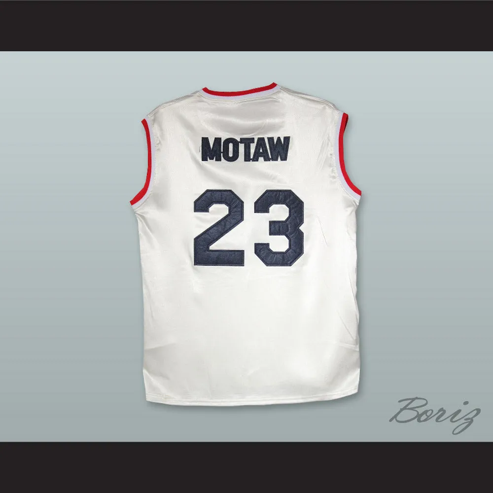 Motaw 23 Tournament Shoot Out White Silk Basketball Jersey