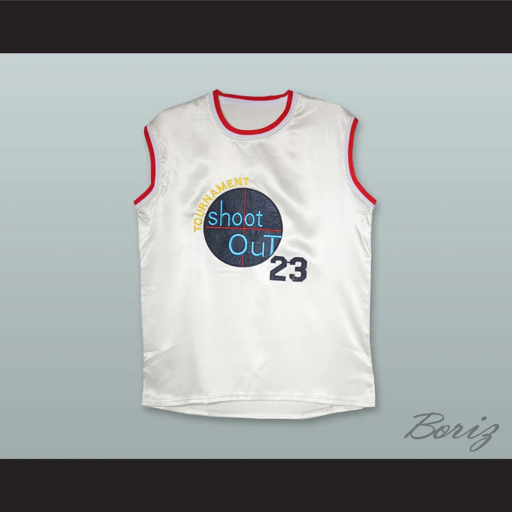 Motaw 23 Tournament Shoot Out White Silk Basketball Jersey