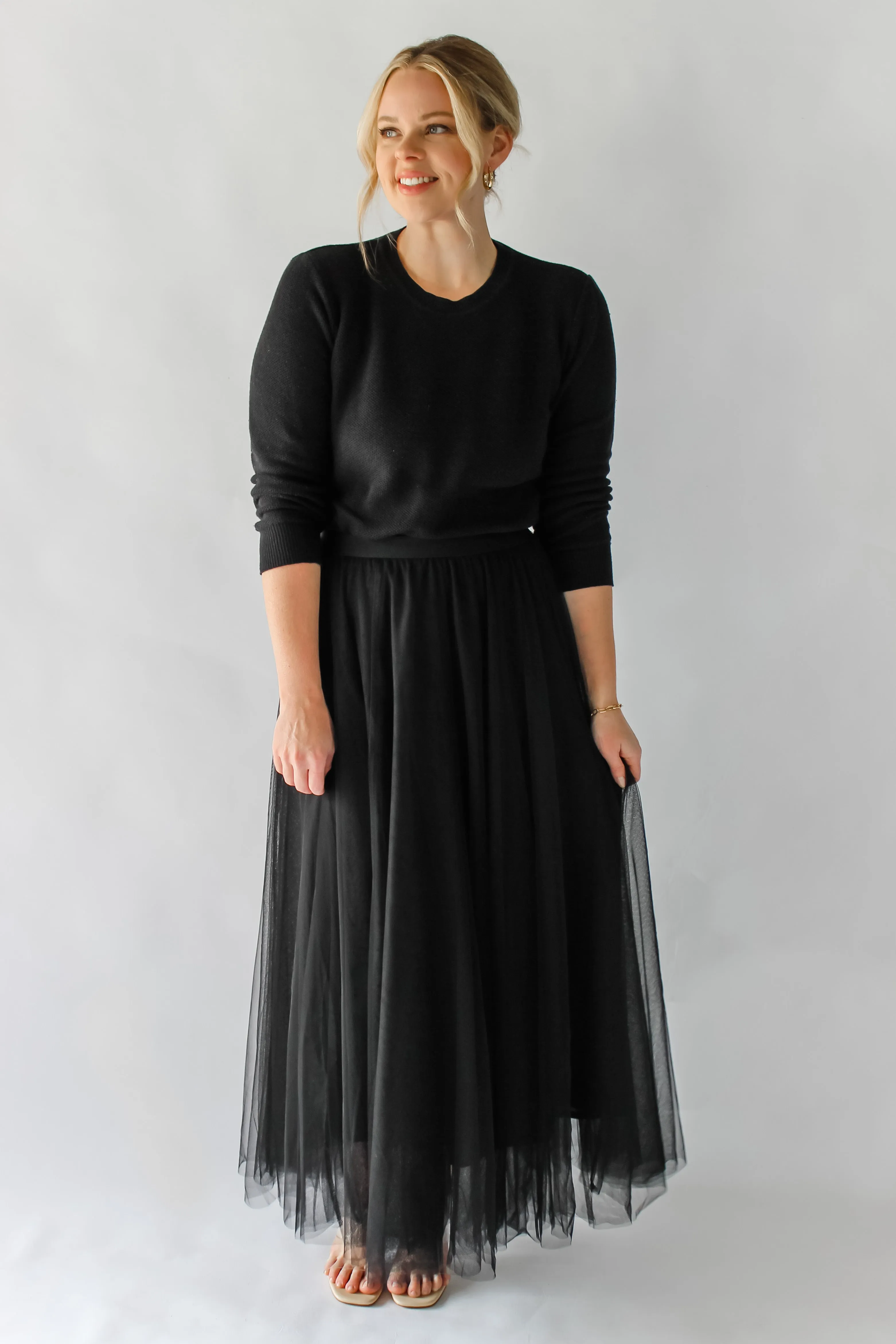 NASTASSIA TULLE SKIRT - BLACK