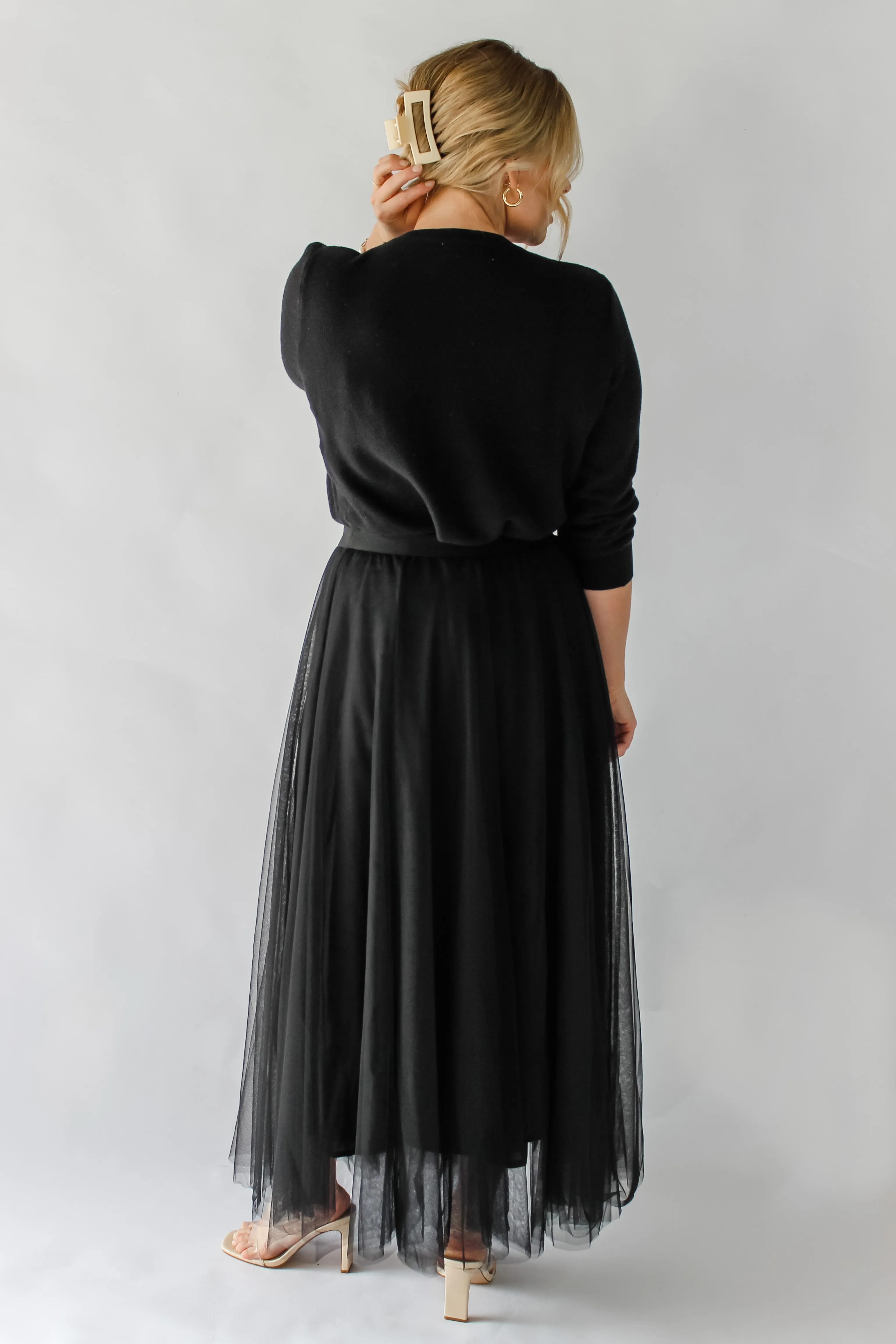 NASTASSIA TULLE SKIRT - BLACK