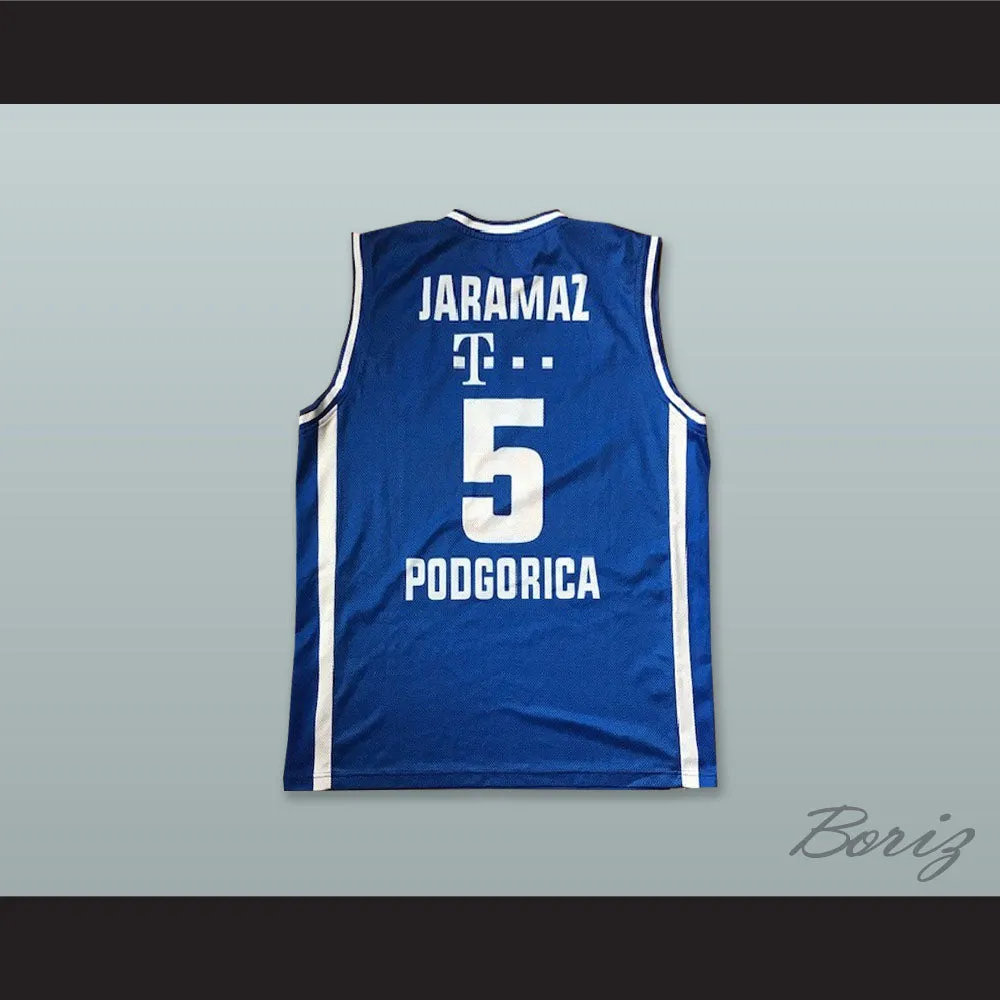 Nemanja Jaramaz 5 KK Buducnost Podgorica Montenegro Blue Basketball Jersey