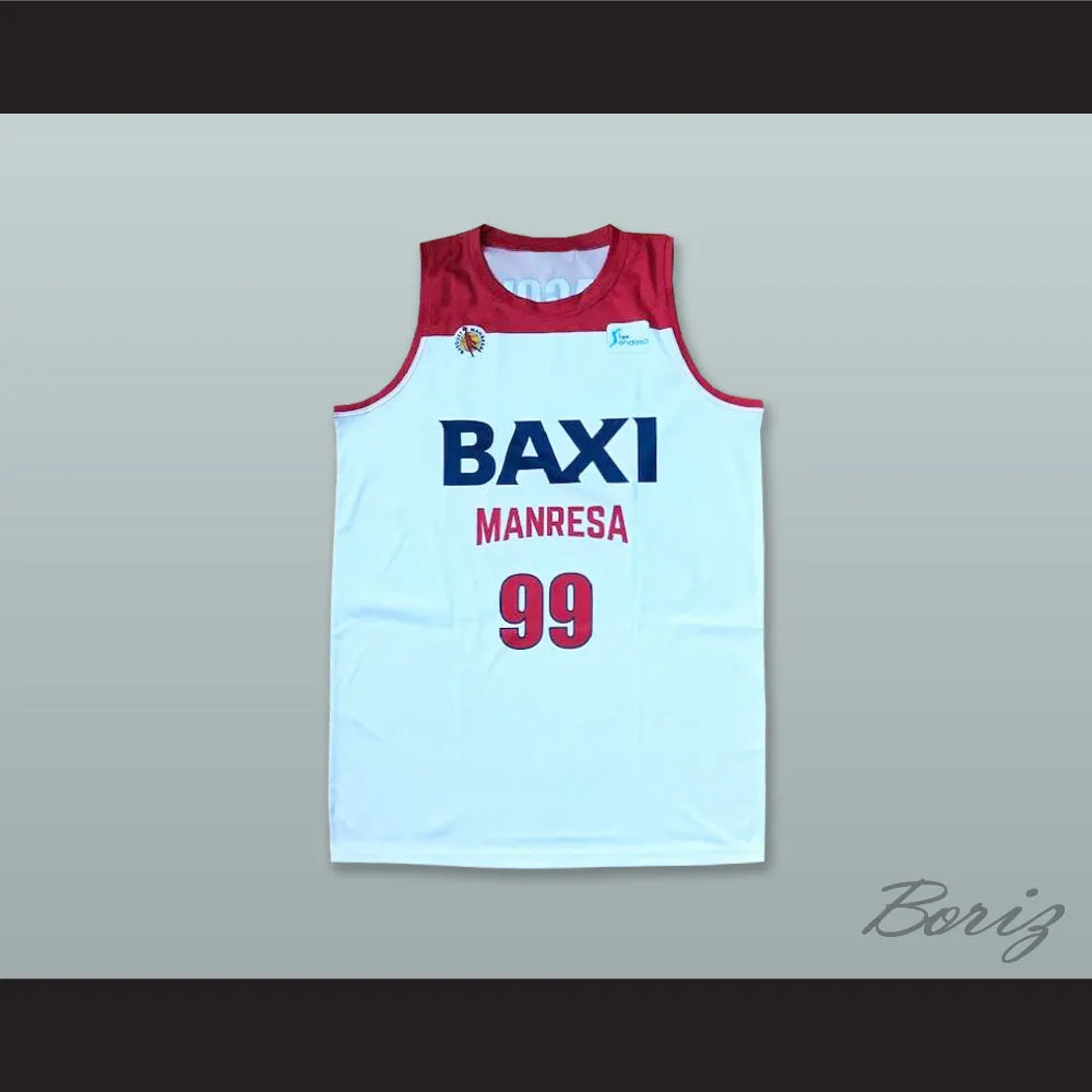 Nikola Dragovic 99 Basquet Manresa Spain White Basketball Jersey