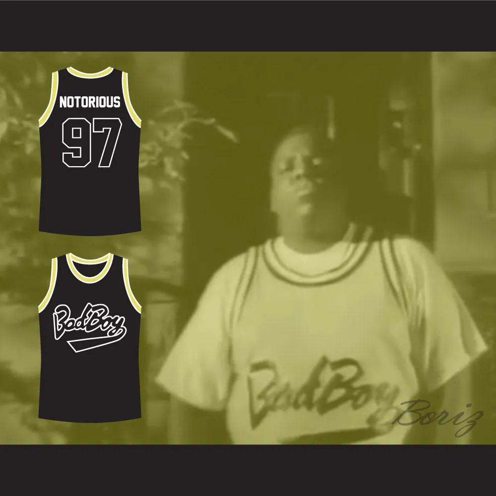Notorious B.I.G. 97 Bad Boy Black Basketball Jersey