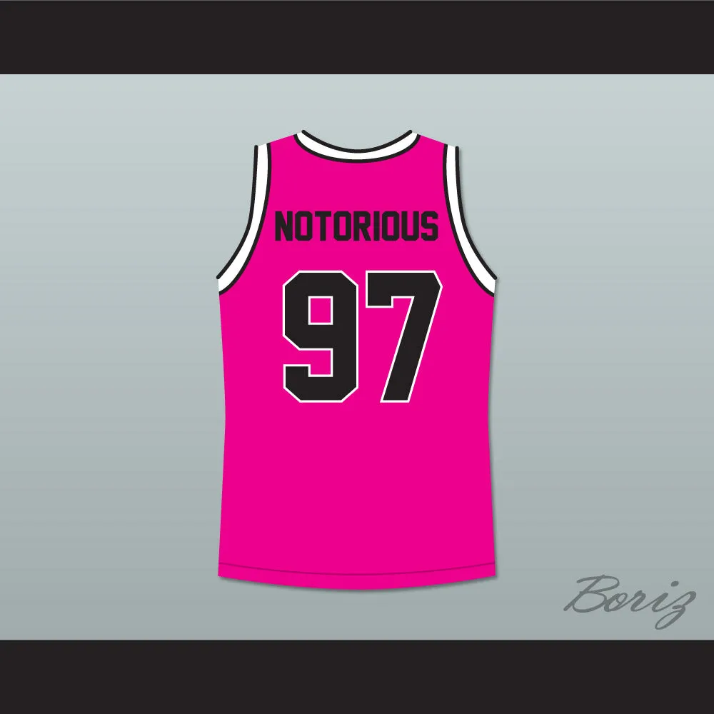 Notorious B.I.G. 97 Bad Boy Pink Basketball Jersey