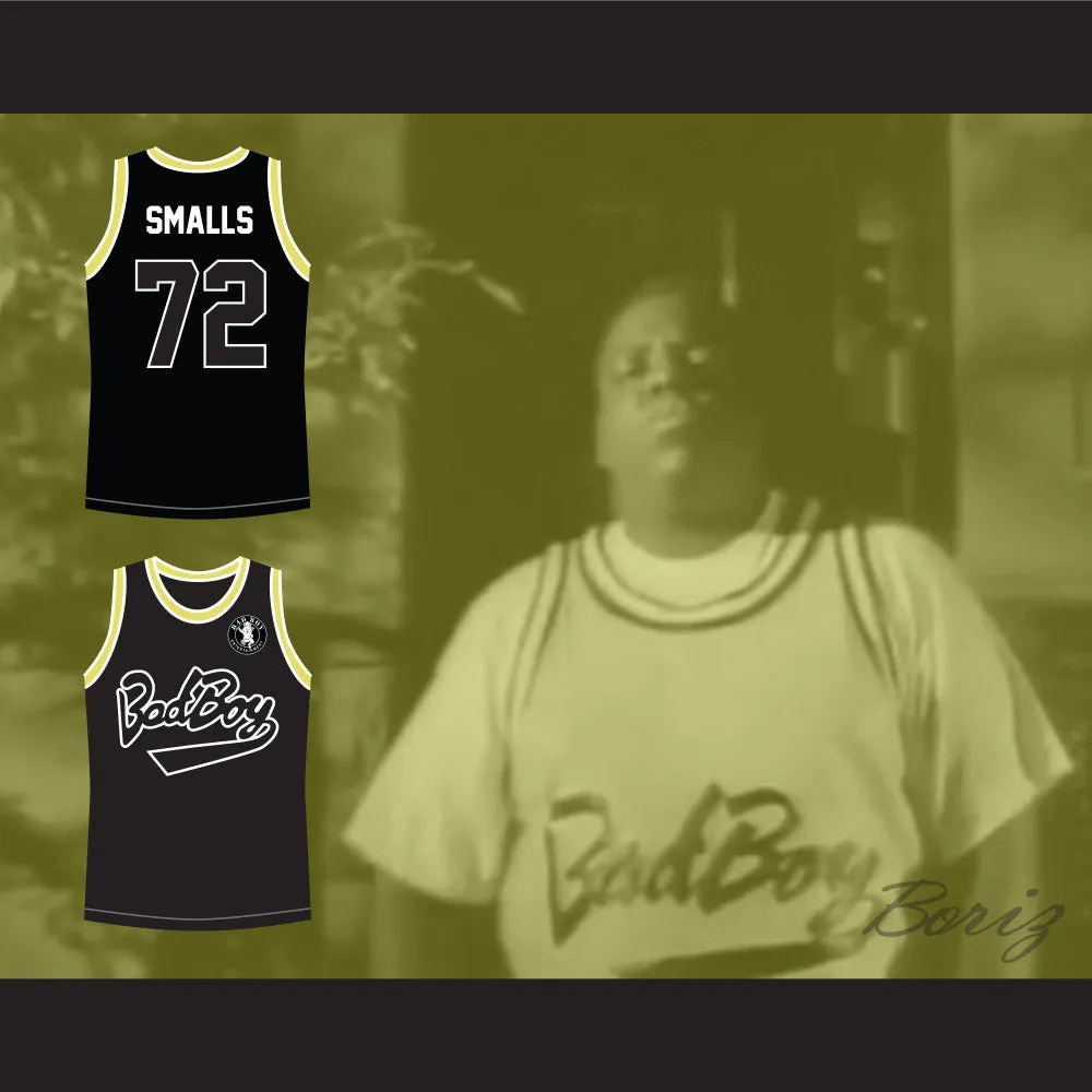 Notorious B.I.G. Biggie Smalls 72 Bad Boy Black Basketball Jersey with Patch