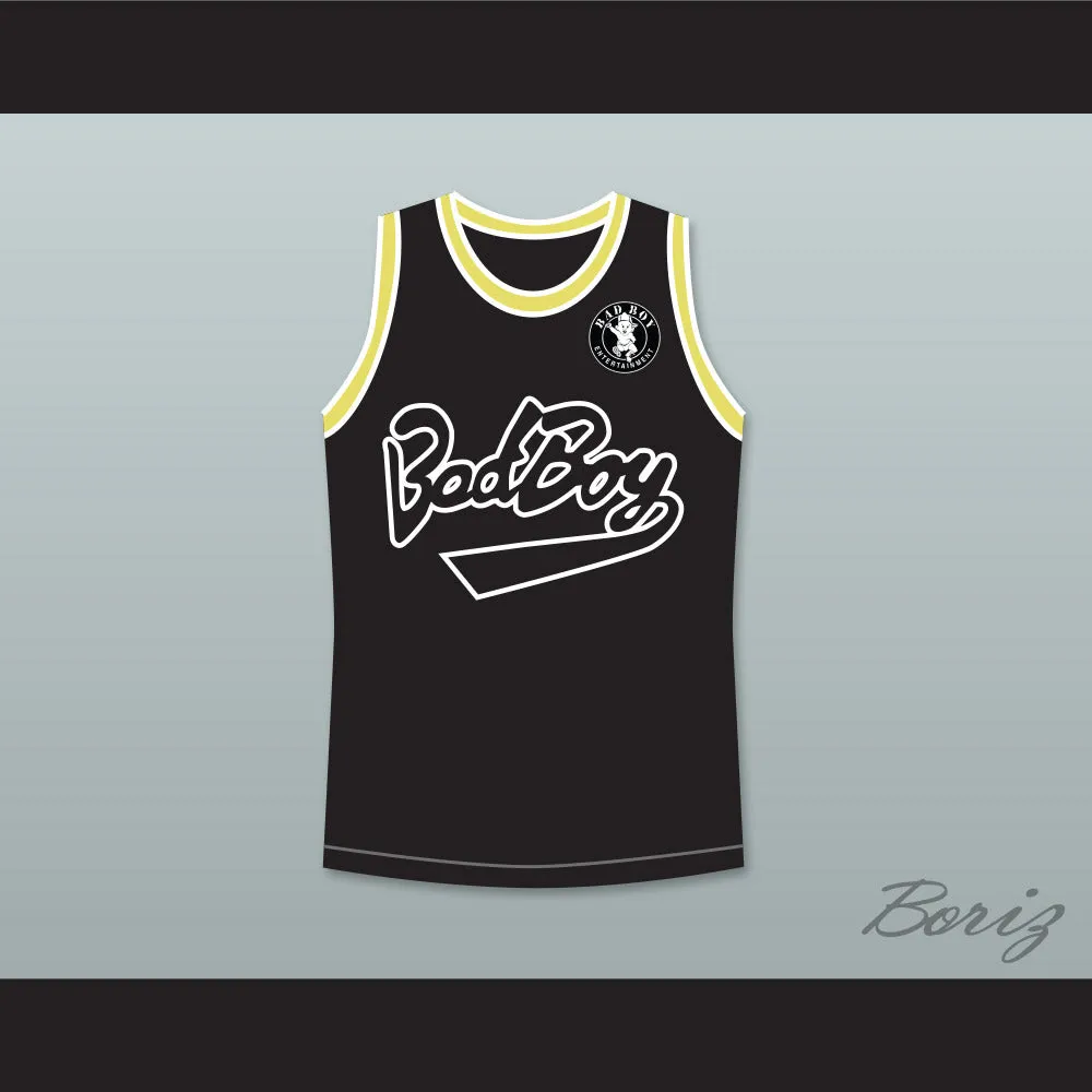 Notorious B.I.G. Biggie Smalls 72 Bad Boy Black Basketball Jersey with Patch