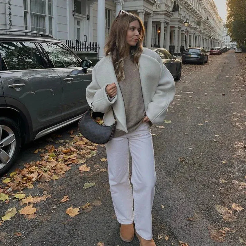 Oversized Wool Bomber Jacket | Minimalist Luxe | Effortless Chic