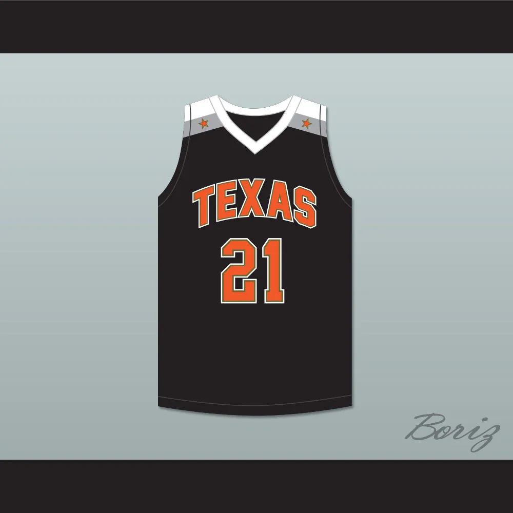 Player 21 Texas D1 Ambassadors AAU Black Basketball Jersey 1