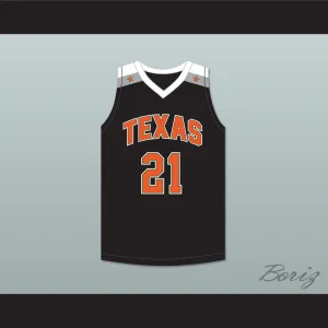 Player 21 Texas D1 Ambassadors AAU Black Basketball Jersey 1