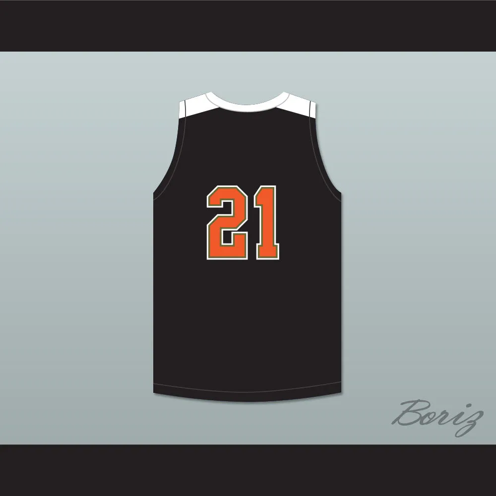 Player 21 Texas D1 Ambassadors AAU Black Basketball Jersey 1