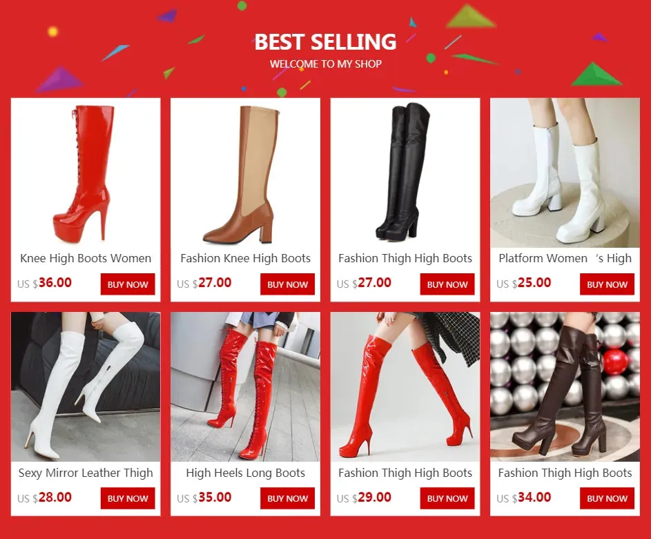 Punk Style Patent Leather Over the Knee Boots with Spike Heels for Women - Lace-up Sexy Pole Dance Shoes