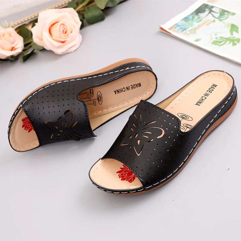 Retro Ladies Shoes Slip On Shoe Slipper Female Zapatillas Muje Footwear
