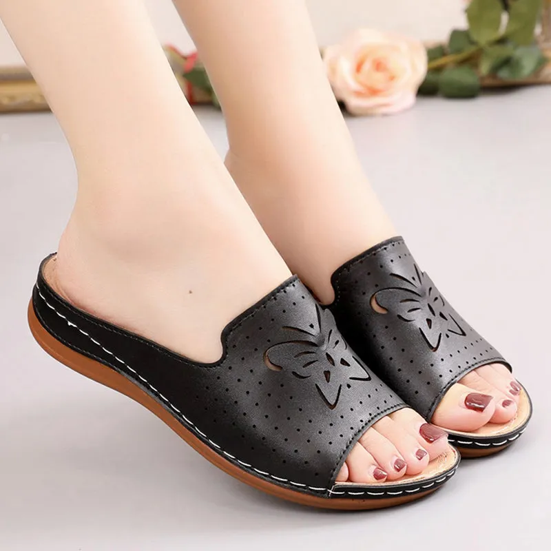 Retro Ladies Shoes Slip On Shoe Slipper Female Zapatillas Muje Footwear