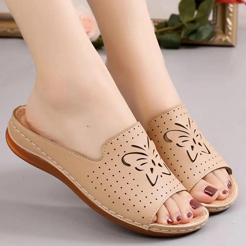 Retro Ladies Shoes Slip On Shoe Slipper Female Zapatillas Muje Footwear