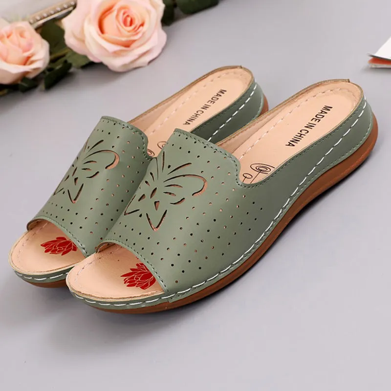 Retro Ladies Shoes Slip On Shoe Slipper Female Zapatillas Muje Footwear