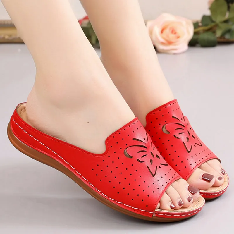 Retro Ladies Shoes Slip On Shoe Slipper Female Zapatillas Muje Footwear