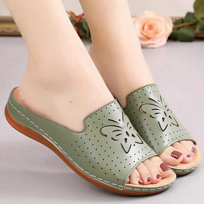 Retro Ladies Shoes Slip On Shoe Slipper Female Zapatillas Muje Footwear