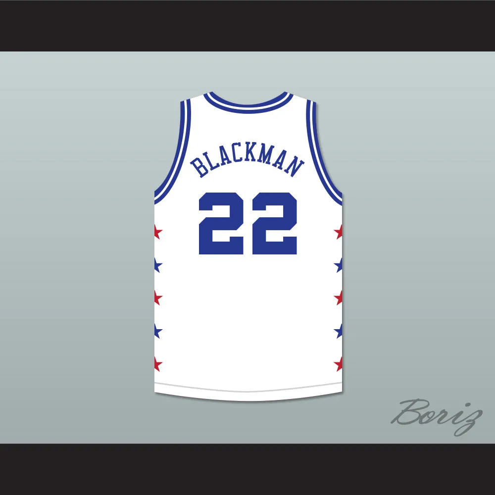 Rolando Blackman 22 Magic Johnson All Star Game White Basketball Jersey 1986 Midsummer Night's Magic Charity Event
