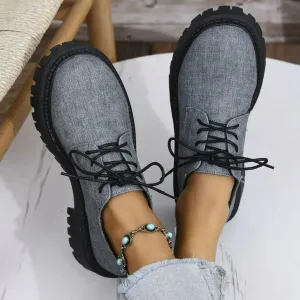 Round Toe Block Heels Loafers