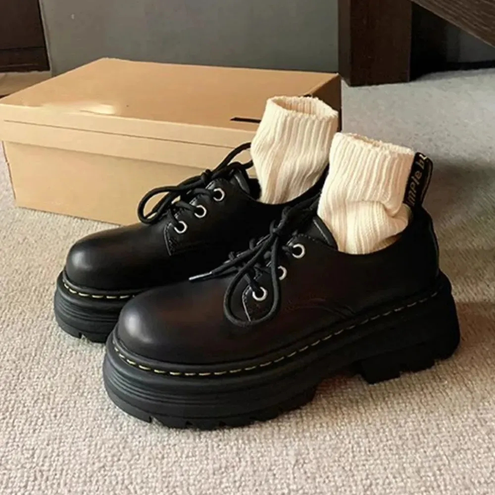 Round Toe Platform Loafers
