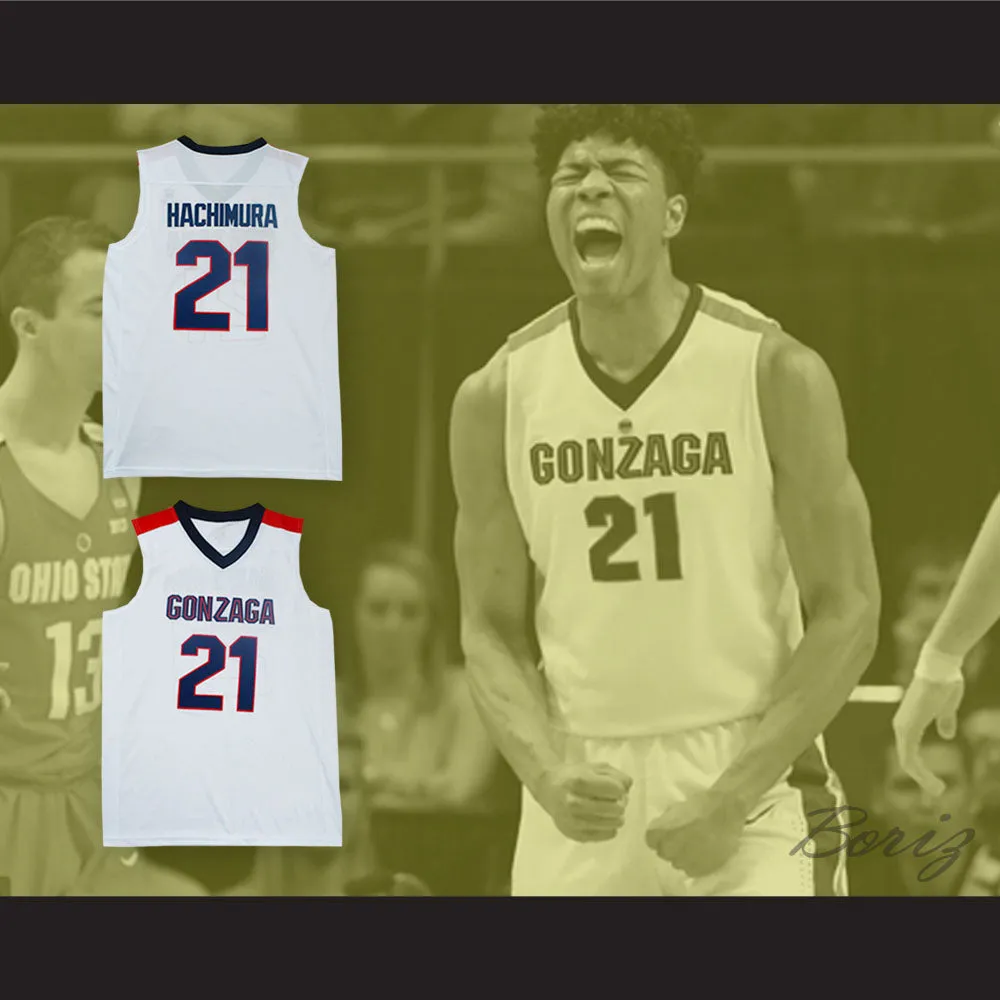 Rui Hachimura 21 Gonzaga White Basketball Jersey
