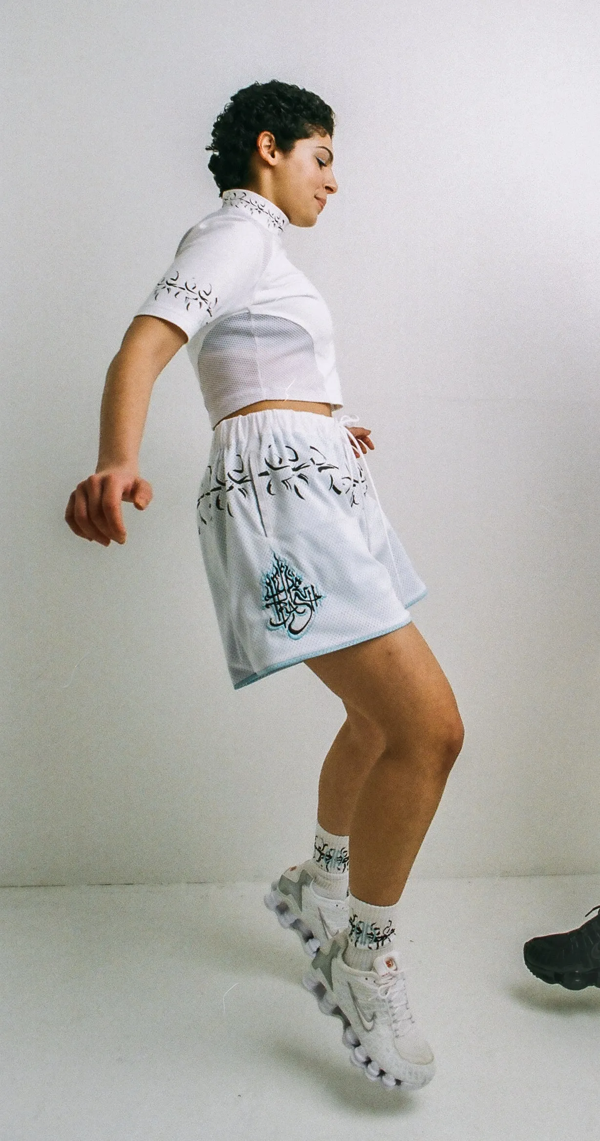 RUKHA Mesh Shorts White