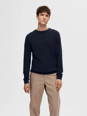 SELECTED | LANGARM STRICKPULLOVER BERG | Navy Blazer
