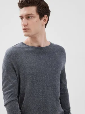 SELECTED | LANGÄRMELIGER PULLOVER ROME | Anthrazit