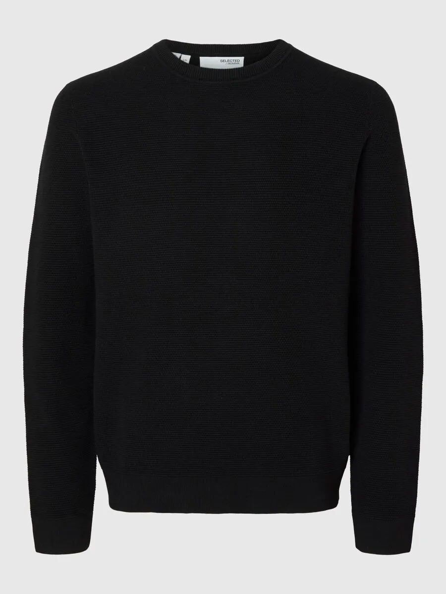 SELECTED | PULLOVER ROSS MIT RUNDHALSAUSSCHNITT | Black