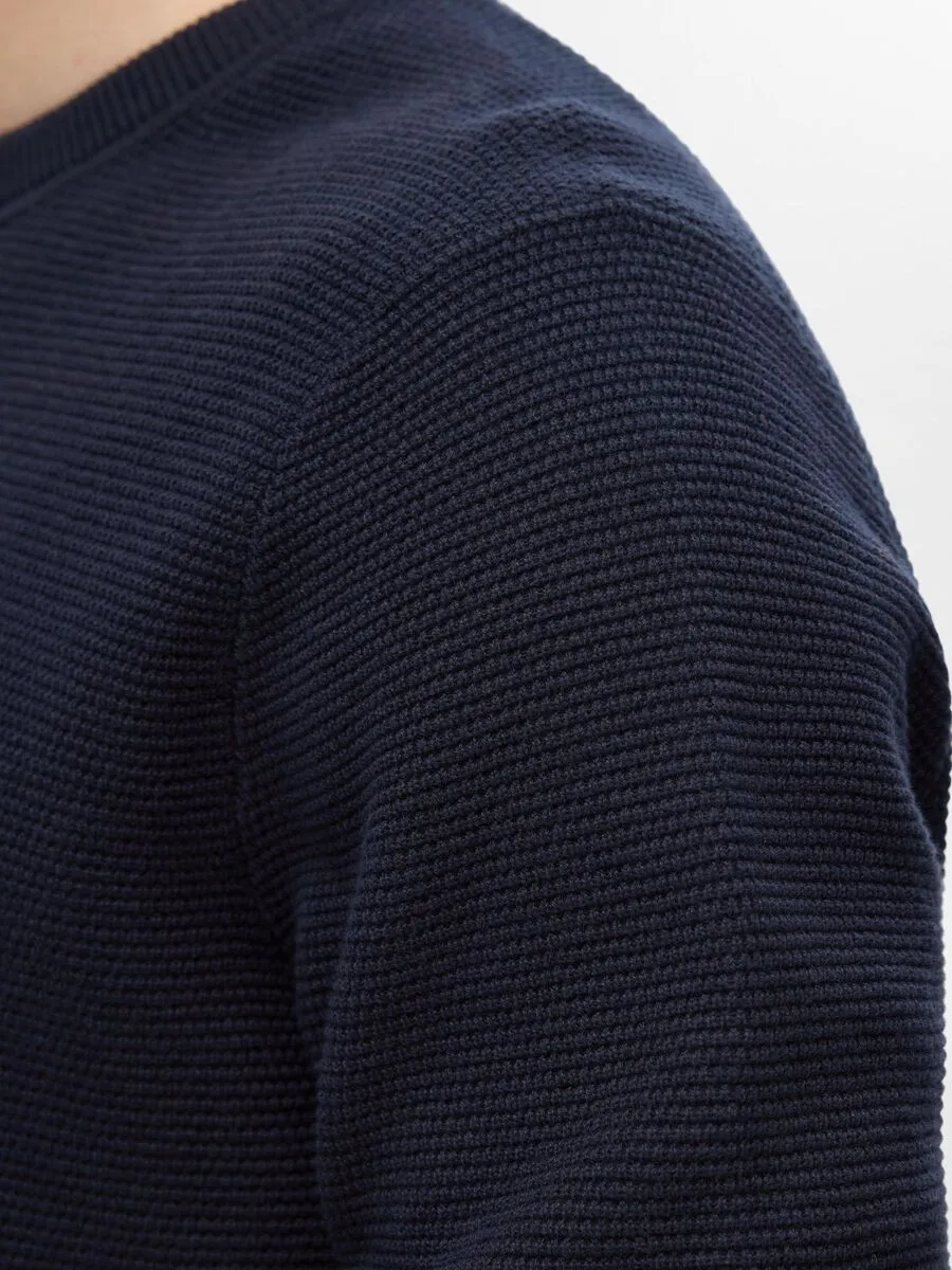 SELECTED | PULLOVER ROSS MIT RUNDHALSAUSSCHNITT | Dark Saphire