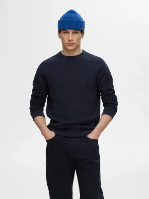 SELECTED | PULLOVER ROSS MIT RUNDHALSAUSSCHNITT | Dark Saphire