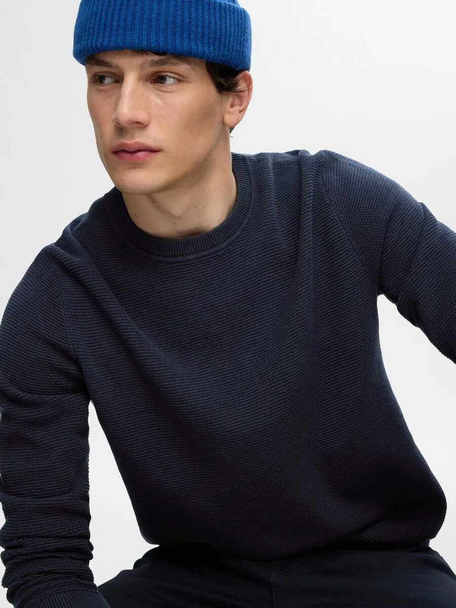 SELECTED | PULLOVER ROSS MIT RUNDHALSAUSSCHNITT | Dark Saphire