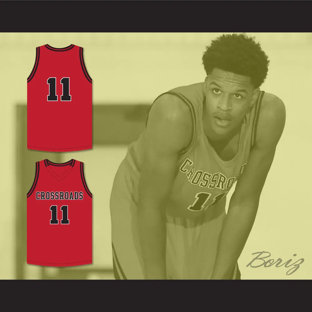 Shareef O'Neal 11 Crossroads School Roadrunners Red Basketball Jersey 1