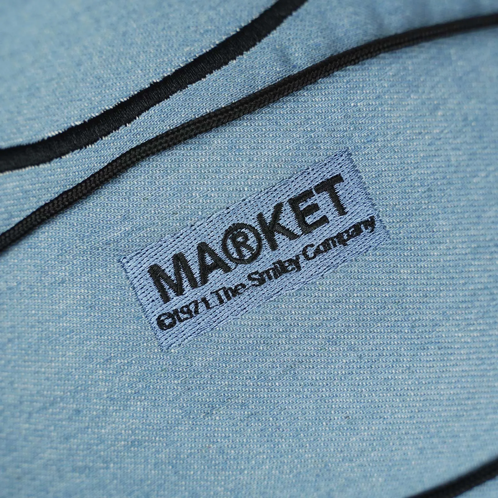 Smiley Denim Pillow
