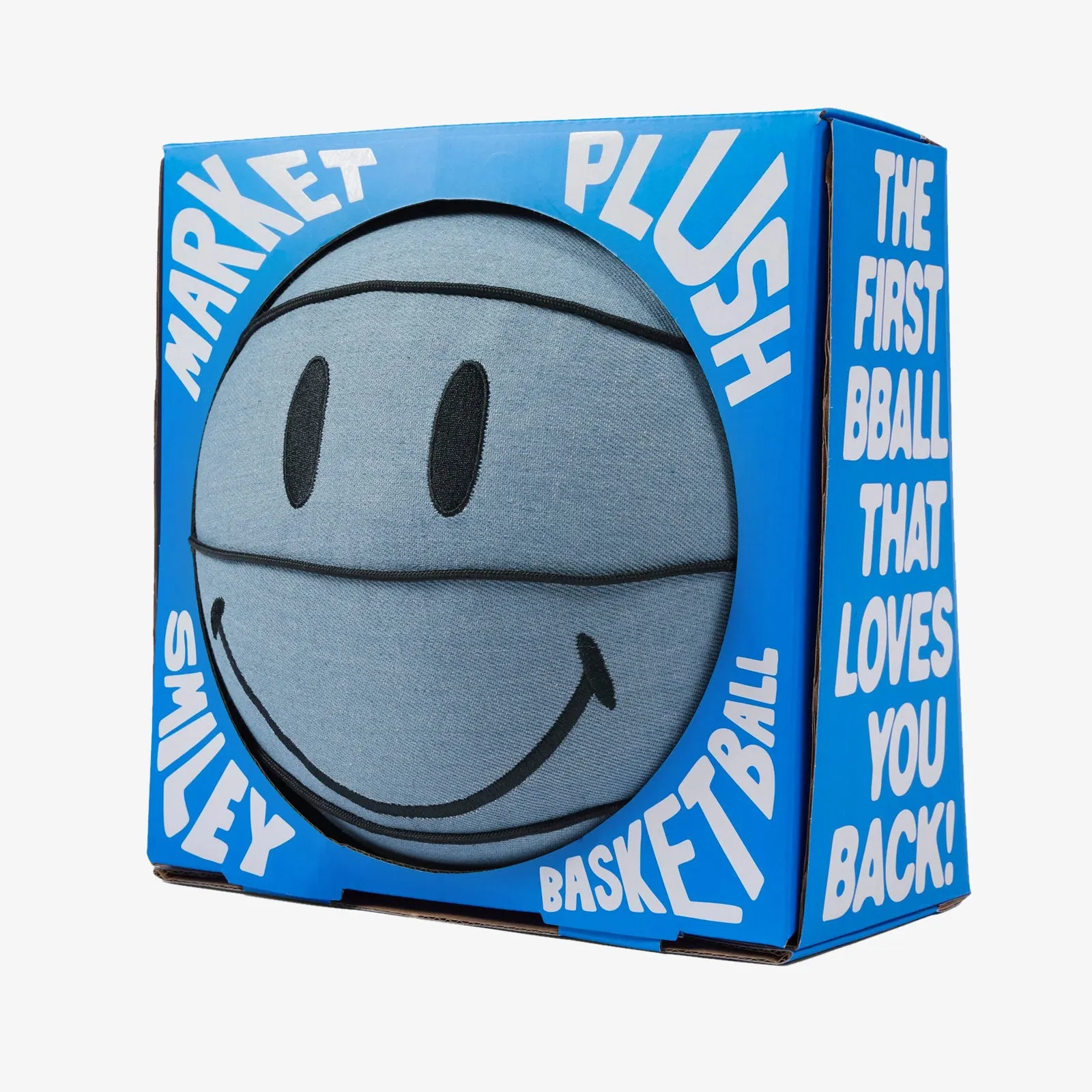Smiley Denim Pillow