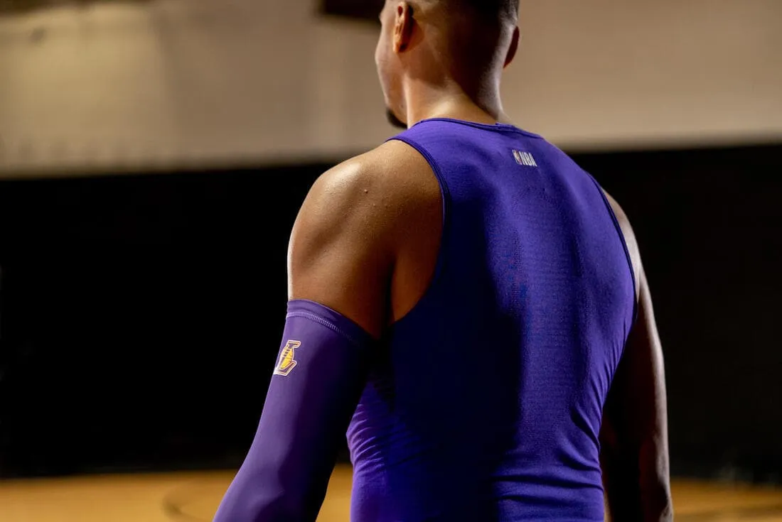 SOUS MAILLOT BASKETBALL COUPE SLIM HOMME UT500 NOIR LOS ANGELES LAKERS NBA