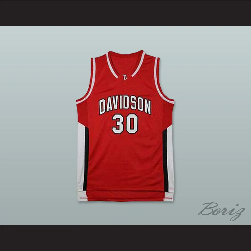 Stephen Curry 30 Davidson Wildcats Red Basketball Jersey