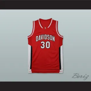 Stephen Curry 30 Davidson Wildcats Red Basketball Jersey