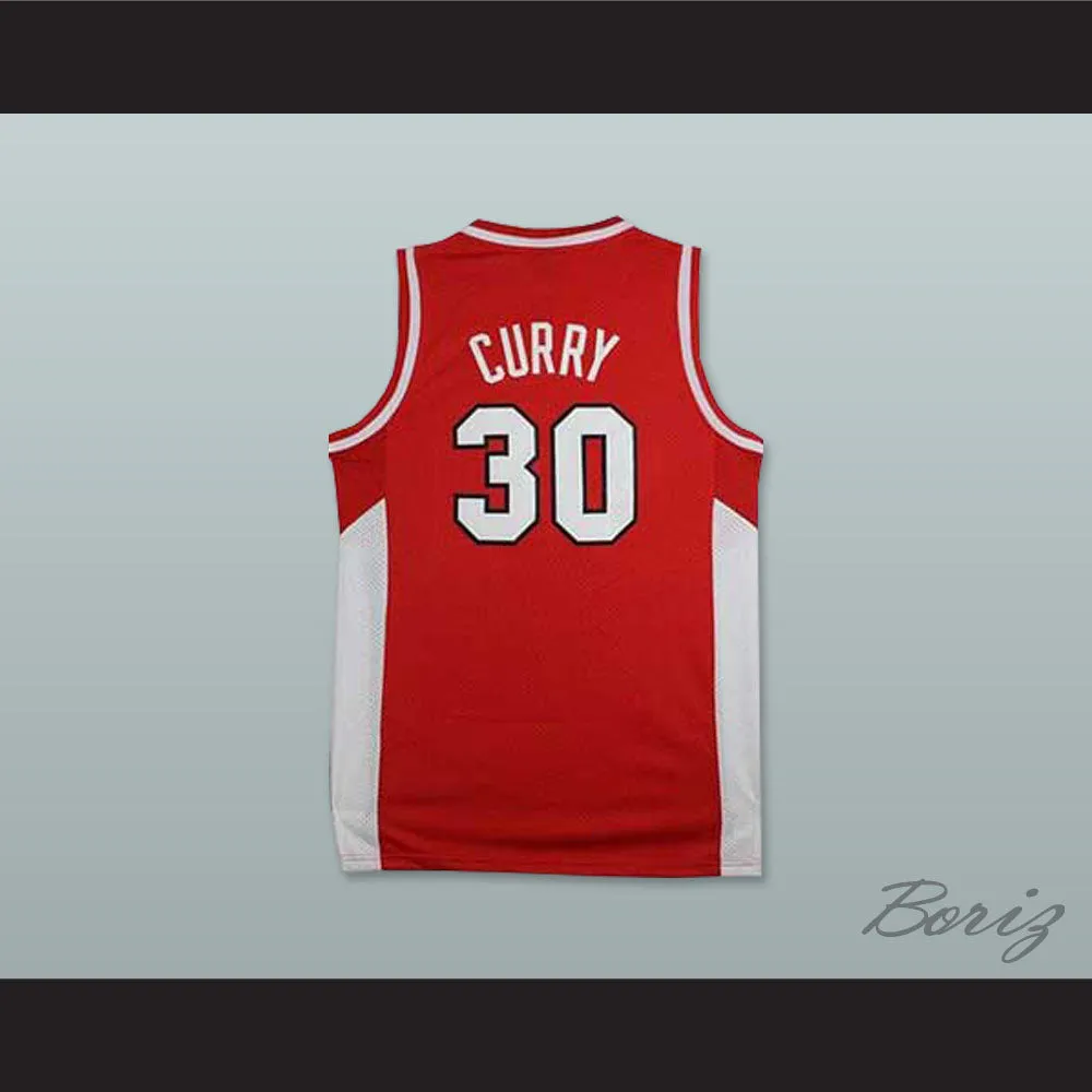 Stephen Curry 30 Davidson Wildcats Red Basketball Jersey