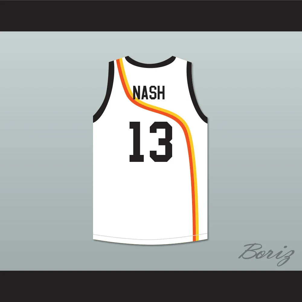 Steve Nash 13 Roswell Rayguns White Basketball Jersey