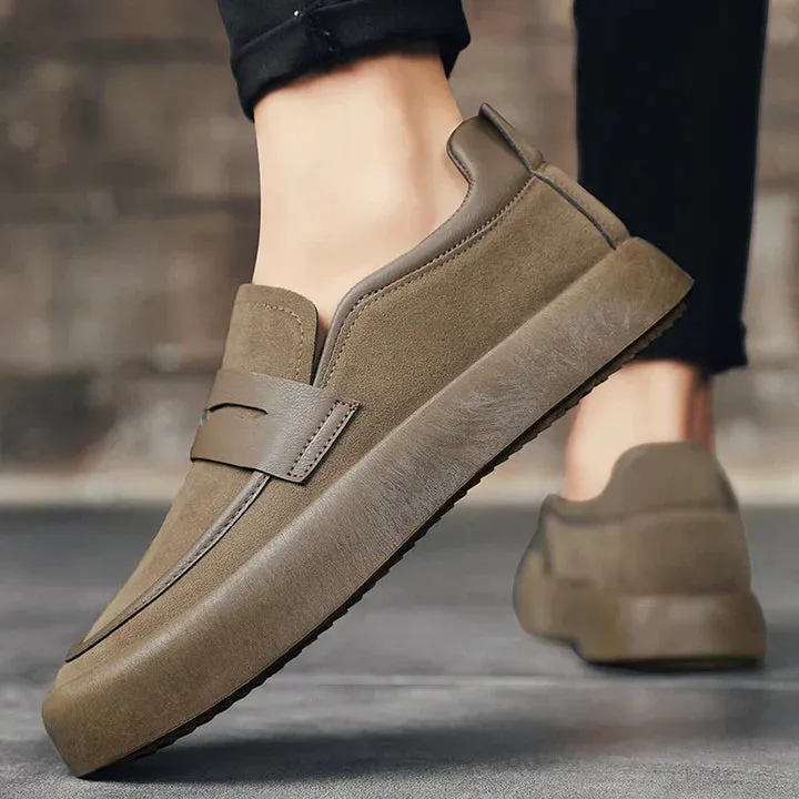Stylish and comfortable men's suede loafers