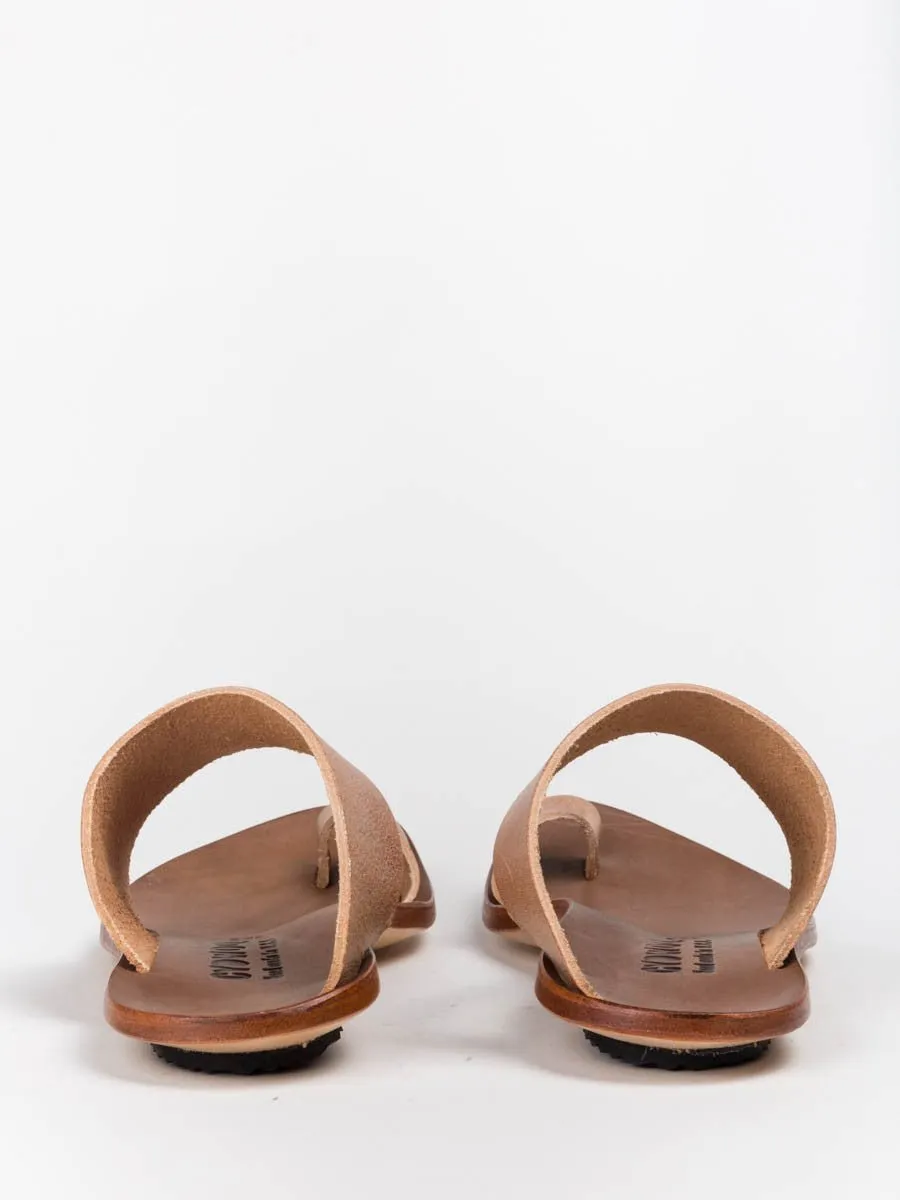 thong sandal - tan sparkle