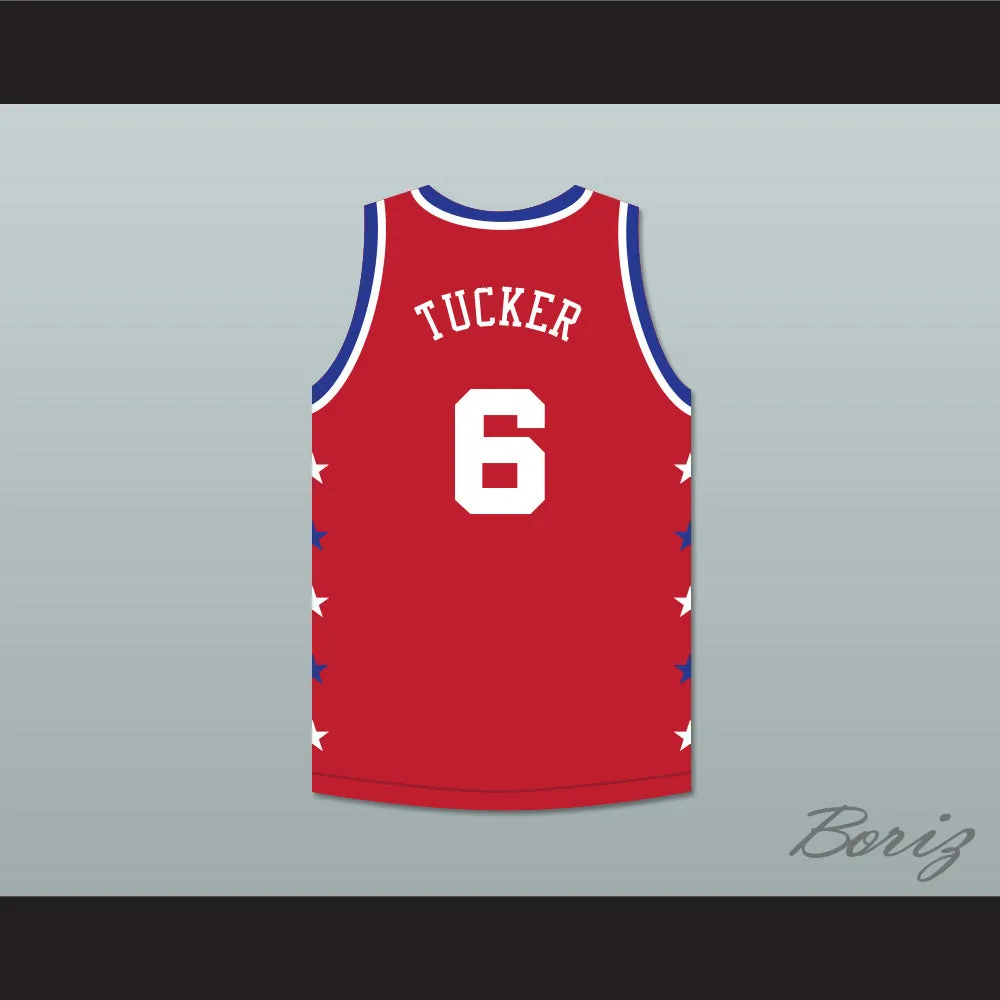 Trent Tucker 6 Magic Johnson All Star Game Red Basketball Jersey 1990 Midsummer Night's Magic Charity Event
