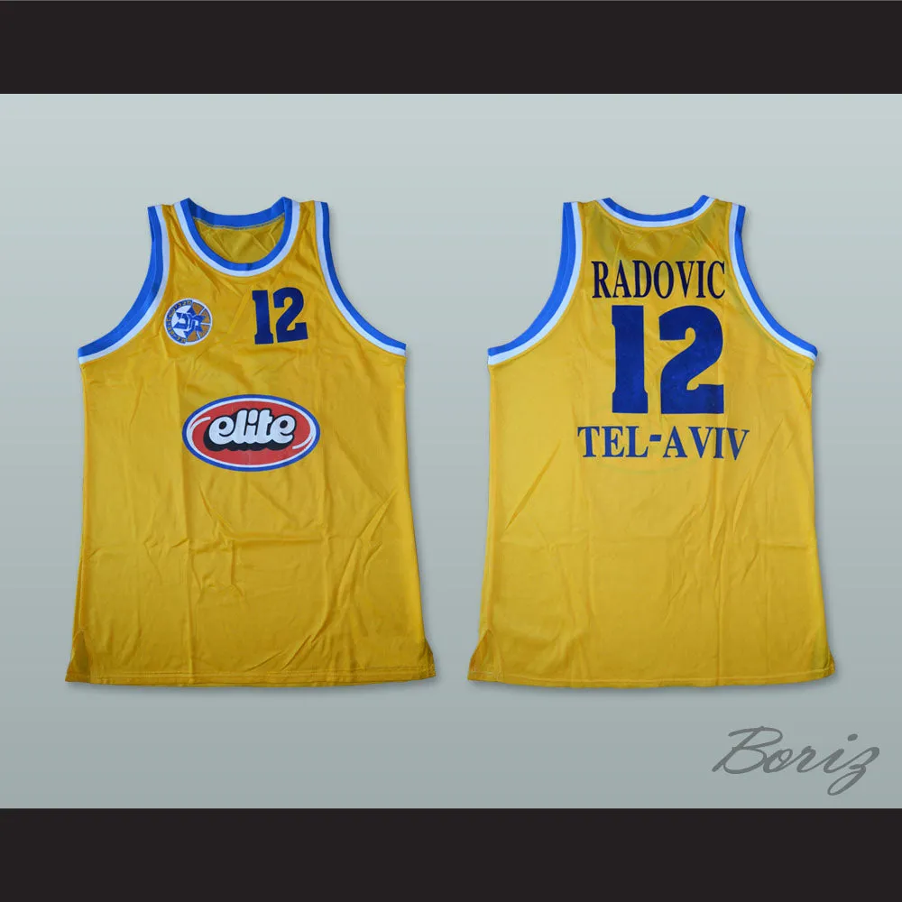 Velibor Radovic 12 Maccabi Tel Aviv Israel Basketball Jersey