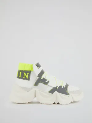 White Runner Monster 0.2 High Top Sneakers